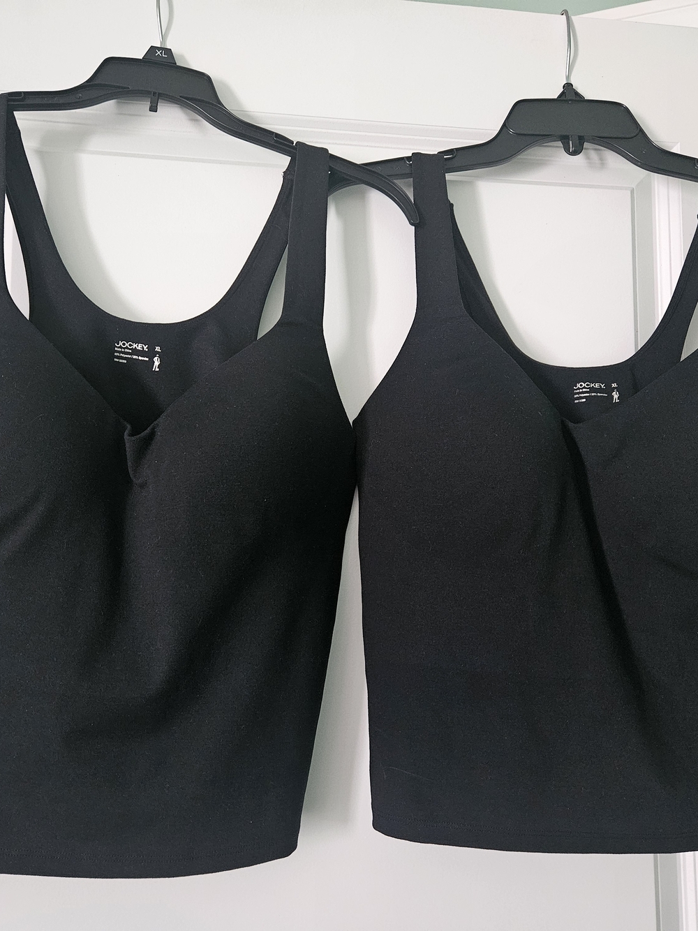 Jockey Black Molded Cup Crop Tank Top (2-Pack)